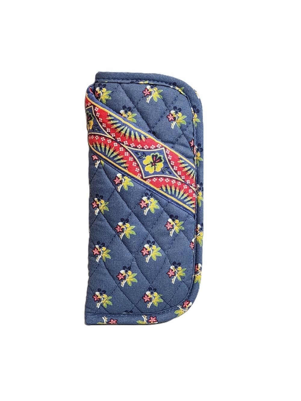 Vera Bradley Quilted Eyeglass Pouch "Emily" Blue Floral